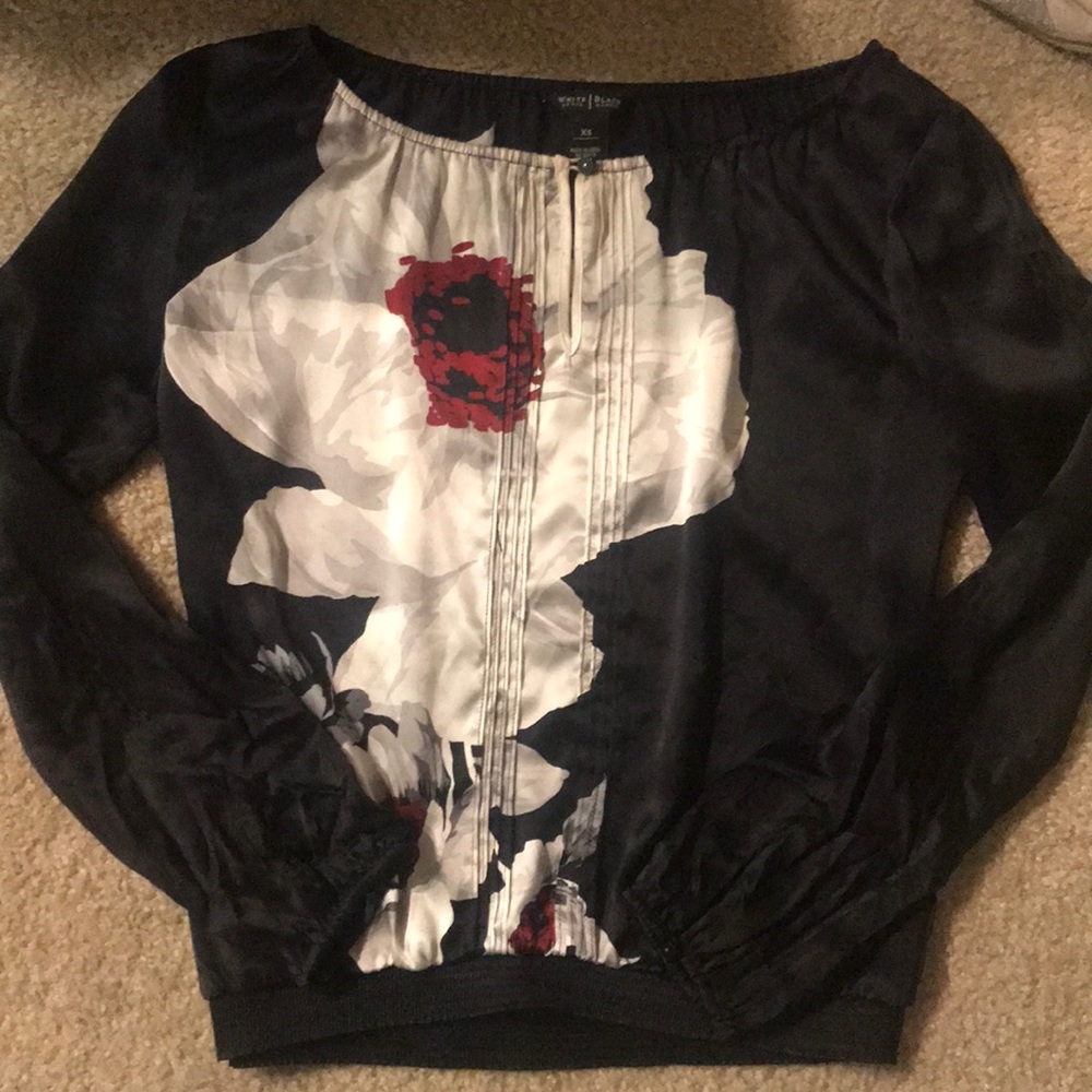 White House Black Market silk blouse